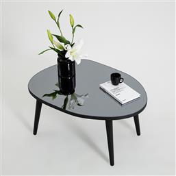 ΤΡΑΠΕΖΙ ΣΑΛΟΝΙΟΥ GUSTO - BLACK, FUME 552NOS2275 (75X38X55) ΑΙΘΡΙΟ