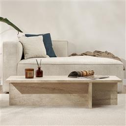ΤΡΑΠΕΖΙ ΣΑΛΟΝΙΟΥ HARBOR - TRAVERTINE 746NRD1103 (120X30X45) ΑΙΘΡΙΟ