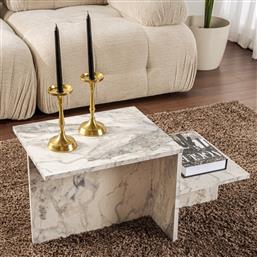ΤΡΑΠΕΖΙ ΣΑΛΟΝΙΟΥ HARMONY - FRESSIA MARBLE 241NRD1224 (80X40X40) ΑΙΘΡΙΟ