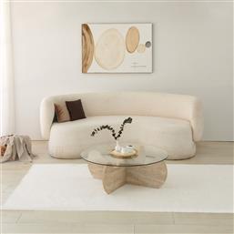 ΤΡΑΠΕΖΙ ΣΑΛΟΝΙΟΥ HIMALAYAS - TRAVERTINE 552NOS2505 (Φ90X30) ΑΙΘΡΙΟ