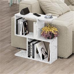 ΤΡΑΠΕΖΙ ΣΑΛΟΝΙΟΥ HOMEMANIA - CARRARA MARBLE 776HMS2870 (60X60X20) ΑΙΘΡΙΟ