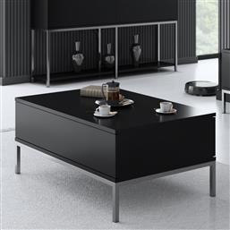 ΤΡΑΠΕΖΙ ΣΑΛΟΝΙΟΥ LORD - BLACK, SILVER 618BLY1218 (90X40X60) ΑΙΘΡΙΟ
