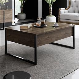 ΤΡΑΠΕΖΙ ΣΑΛΟΝΙΟΥ LUXE - WALNUT, BLACK 618BLY1126 (90X40X60) ΑΙΘΡΙΟ