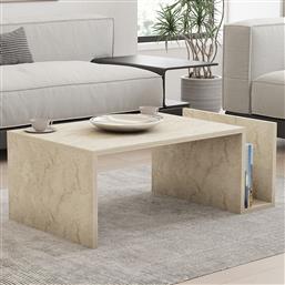 ΤΡΑΠΕΖΙ ΣΑΛΟΝΙΟΥ MEMO - TRAVERTINE 495SSE2115 (86,8X32,4X50) ΑΙΘΡΙΟ