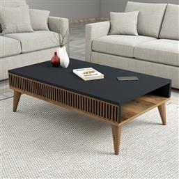 ΤΡΑΠΕΖΙ ΣΑΛΟΝΙΟΥ MILAN - WALNUT, ANTHRACITE 845HCT2888 (105X34,6X60) ΑΙΘΡΙΟ