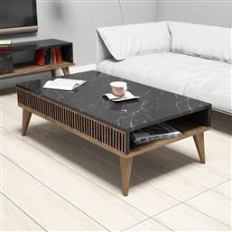 ΤΡΑΠΕΖΙ ΣΑΛΟΝΙΟΥ MILAN - WALNUT, BLACK 845HCT2853 (105X34,6X60) ΑΙΘΡΙΟ