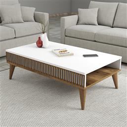 ΤΡΑΠΕΖΙ ΣΑΛΟΝΙΟΥ MILAN - WALNUT, WHITE 845HCT2886 (105X34,6X60) ΑΙΘΡΙΟ