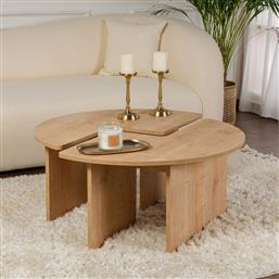 ΤΡΑΠΕΖΙ ΣΑΛΟΝΙΟΥ MOIRA - OAK 241NRD1342 (Φ90X41) ΑΙΘΡΙΟ