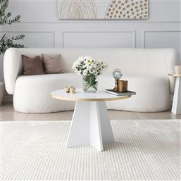 ΤΡΑΠΕΖΙ ΣΑΛΟΝΙΟΥ MUSHROOM - GOLD, WHITE V2 552NOS2375 (60X40X60) ΑΙΘΡΙΟ