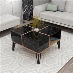 ΤΡΑΠΕΖΙ ΣΑΛΟΝΙΟΥ NIRVANA - MARBLE 505CRL1415 (71,8X43,8X71,8) ΑΙΘΡΙΟ