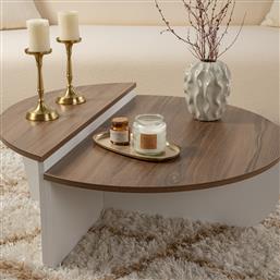 ΤΡΑΠΕΖΙ ΣΑΛΟΝΙΟΥ ORION - WALNUT, WHITE 353NRD1120 (90X30X60) ΑΙΘΡΙΟ