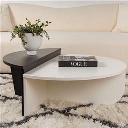 ΤΡΑΠΕΖΙ ΣΑΛΟΝΙΟΥ ORION - WOOD WHITE, WOOD BLACK 353NRD1121 (90X30X60) ΑΙΘΡΙΟ