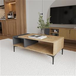 ΤΡΑΠΕΖΙ ΣΑΛΟΝΙΟΥ TARZ - ANTHRACITE, OAK 360ALE1601 (90X39X50) ΑΙΘΡΙΟ