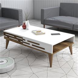 ΤΡΑΠΕΖΙ ΣΑΛΟΝΙΟΥ VALENSIYA - WALNUT, WHITE 845HCT5357 (105X60X34,6) ΑΙΘΡΙΟ