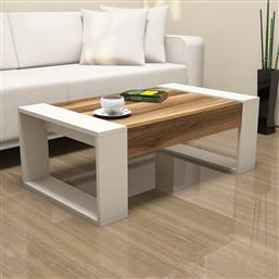 ΤΡΑΠΕΖΙ ΣΑΛΟΝΙΟΥ VENUS - WALNUT, CREAM 845HCT2819 (102X37,6X60) ΑΙΘΡΙΟ