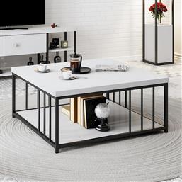 ΤΡΑΠΕΖΙ ΣΑΛΟΝΙΟΥ ZENN - WHITE, BLACK 618BLY1137 (90X40X90) ΑΙΘΡΙΟ