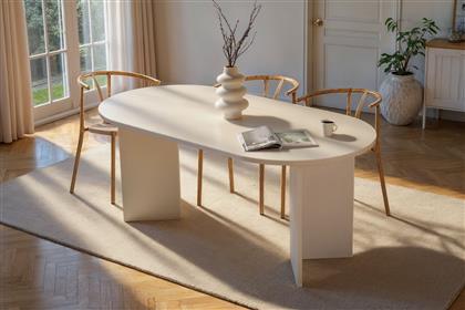 ΤΡΑΠΕΖΙ ΤΡΑΠΕΖΑΡΙΑΣ SABLIN - WOOD WHITE 353NRD1126 (180X75X89,5) ΑΙΘΡΙΟ