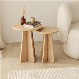 ΤΡΑΠΕΖΙ ΖΙΓΟΝ (2 ΤΕΜΑΧΙΑ) MUSHROOM - SAPPHIRE OAK 552NOS2273 (40X50X40) ΑΙΘΡΙΟ