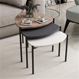 ΤΡΑΠΕΖΙ ΖΙΓΟΝ (3 ΤΕΜΑΧΙΑ) LENNY - MULTICOLOR 506MNR1224 (45X45X45) ΑΙΘΡΙΟ
