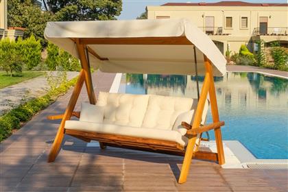 ΤΡΙΠΛΗ ΚΟΥΝΙΣΤΗ ΚΑΡΕΚΛΑ ΚΗΠΟΥ LYON 2400 - BEIGE 675SWG1102 (175X190X60) ΑΙΘΡΙΟ