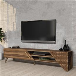 ΒΑΣΗ ΤΗΛΕΟΡΑΣΗΣ BERIL 2 - WALNUT 845HCT5499 (180X37X40) ΑΙΘΡΙΟ