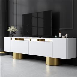 ΒΑΣΗ ΤΗΛΕΟΡΑΣΗΣ BOHEM - WHITE, GOLD 618BLY1261 (180X16X30) ΑΙΘΡΙΟ