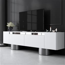 ΒΑΣΗ ΤΗΛΕΟΡΑΣΗΣ BOHEM - WHITE, SILVER 618BLY1264 (180X16X30) ΑΙΘΡΙΟ