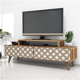 ΒΑΣΗ ΤΗΛΕΟΡΑΣΗΣ CITY - WALNUT, CREAM 845HCT3020 (140X48,8X41,8) ΑΙΘΡΙΟ