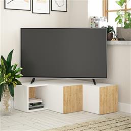 ΒΑΣΗ ΤΗΛΕΟΡΑΣΗΣ COMPACT - WHITE, OAK 855DTE3052 (90X32X92) ΑΙΘΡΙΟ