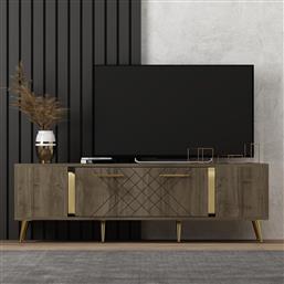 ΒΑΣΗ ΤΗΛΕΟΡΑΣΗΣ DETAS - WALNUT, GOLD 475OLV1140 (150X48,2X35) ΑΙΘΡΙΟ