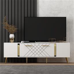 ΒΑΣΗ ΤΗΛΕΟΡΑΣΗΣ DETAS - WHITE, GOLD 475OLV1136 (150X48,2X35) ΑΙΘΡΙΟ
