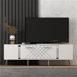 ΒΑΣΗ ΤΗΛΕΟΡΑΣΗΣ DETAS - WHITE, SILVER 475OLV1137 (150X48,2X35) ΑΙΘΡΙΟ