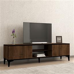 ΒΑΣΗ ΤΗΛΕΟΡΑΣΗΣ EREM - WALNUT, BLACK 835PUQ6227 (180X45X40) ΑΙΘΡΙΟ