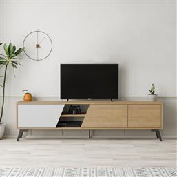 ΒΑΣΗ ΤΗΛΕΟΡΑΣΗΣ FIONA - OAK, WHITE 776HMS3107 (180X48X35,6) ΑΙΘΡΙΟ