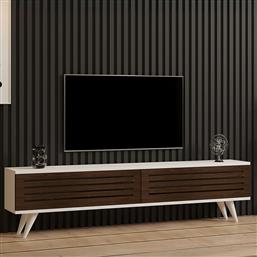 ΒΑΣΗ ΤΗΛΕΟΡΑΣΗΣ HILL - WALNUT, WHITE 835PUQ3002 (160X40X25) ΑΙΘΡΙΟ