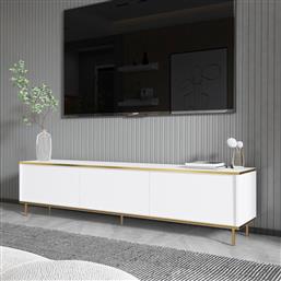 ΒΑΣΗ ΤΗΛΕΟΡΑΣΗΣ IMAJ - WHITE, GOLD 382NRC1144 (180X45,2X35) ΑΙΘΡΙΟ