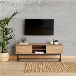 ΒΑΣΗ ΤΗΛΕΟΡΑΣΗΣ LAXUS 140 - WALNUT 878ALM3002 (140X50X40) ΑΙΘΡΙΟ