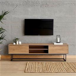 ΒΑΣΗ ΤΗΛΕΟΡΑΣΗΣ LAXUS 180 - WALNUT 878ALM3004 (180X50X40) ΑΙΘΡΙΟ