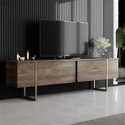 ΒΑΣΗ ΤΗΛΕΟΡΑΣΗΣ LUXE - WALNUT, GOLD 618BLY1103 (180X50X30) ΑΙΘΡΙΟ