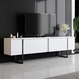 ΒΑΣΗ ΤΗΛΕΟΡΑΣΗΣ LUXE - WHITE, BLACK 618BLY1105 (180X50X30) ΑΙΘΡΙΟ
