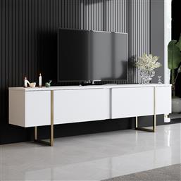 ΒΑΣΗ ΤΗΛΕΟΡΑΣΗΣ LUXE - WHITE, GOLD 618BLY1102 (180X50X30) ΑΙΘΡΙΟ