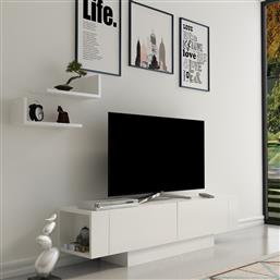 ΒΑΣΗ ΤΗΛΕΟΡΑΣΗΣ MATERA - WHITE, WHITE 875ZNA3001 (150X41,6X31,5) ΑΙΘΡΙΟ
