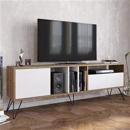 ΒΑΣΗ ΤΗΛΕΟΡΑΣΗΣ MISTICO (180) - WALNUT, WHITE 875ZNA3057 (180X58,7X35,5) ΑΙΘΡΙΟ