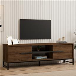 ΒΑΣΗ ΤΗΛΕΟΡΑΣΗΣ MONO - WALNUT 835PUQ4495 (160X50X40) ΑΙΘΡΙΟ