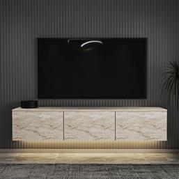 ΒΑΣΗ ΤΗΛΕΟΡΑΣΗΣ NEON ILLUMINATED - TRAVERTINE 382NRC2507 (160X35X32) ΑΙΘΡΙΟ