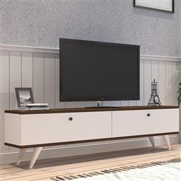 ΒΑΣΗ ΤΗΛΕΟΡΑΣΗΣ PARIS - WHITE, WALNUT 835PUQ3021 (160X35X25) ΑΙΘΡΙΟ