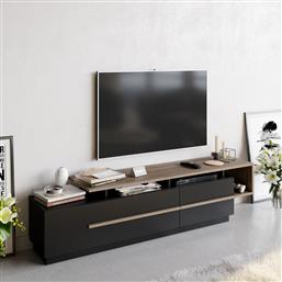ΒΑΣΗ ΤΗΛΕΟΡΑΣΗΣ PIA - BLACK, WALNUT 788DEC4039 (180X46,4X38,9) ΑΙΘΡΙΟ