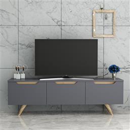 ΒΑΣΗ ΤΗΛΕΟΡΑΣΗΣ PRAG - ANTHRACITE 382NRC1104 (150X44X35) ΑΙΘΡΙΟ