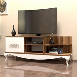 ΒΑΣΗ ΤΗΛΕΟΡΑΣΗΣ SULTAN - WALNUT, WHITE 845HCT3058 (130X50,6X45) ΑΙΘΡΙΟ