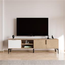 ΒΑΣΗ ΤΗΛΕΟΡΑΣΗΣ TARZ - WHITE, OAK 360ALE1702 (180X49X33) ΑΙΘΡΙΟ